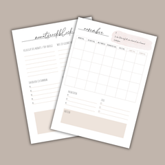 Monatsübersicht + Monatsrückblick | Kalender | 4 Farben