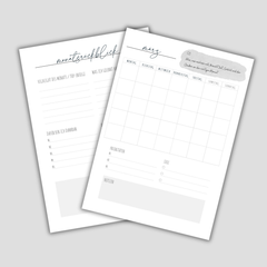 Monatsübersicht + Monatsrückblick | Kalender | 4 Farben