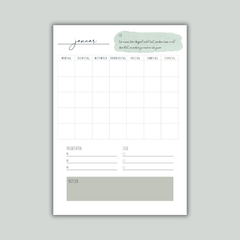 Monatsübersicht + Monatsrückblick | Kalender | 4 Farben