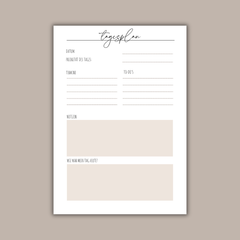 Tagesplan | Kalender | 4 Farben