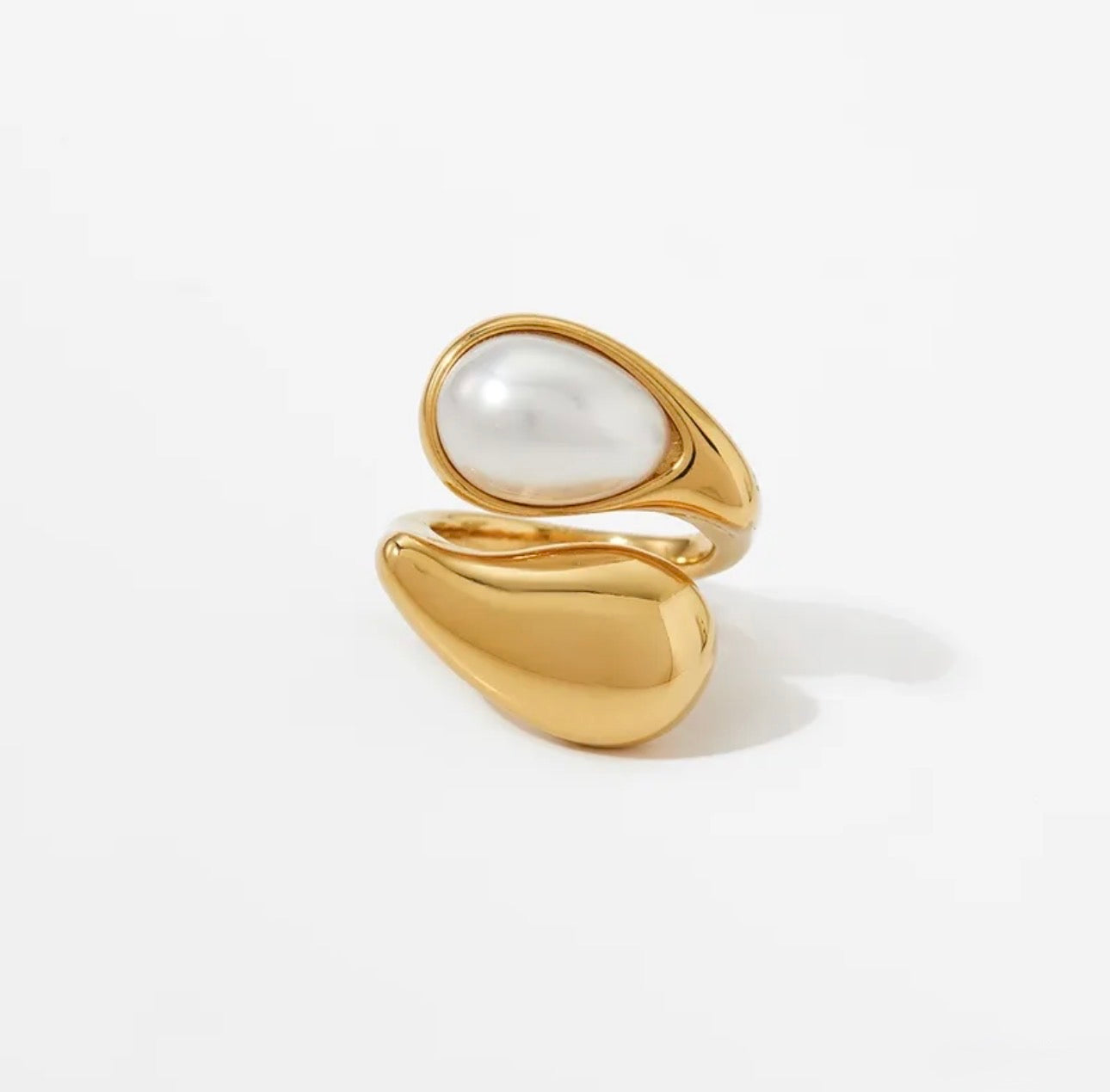 Fluid Shape Statement Ring – Organischer Edelstahlring