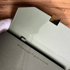 Personalisiertes A5 Ringbuch aus PU Leder | grau