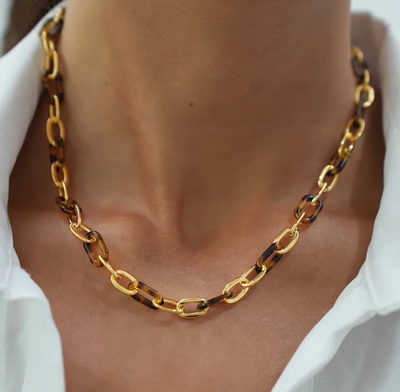 Tortoise Gold Link – Edelstahl Gliederkette / Armband