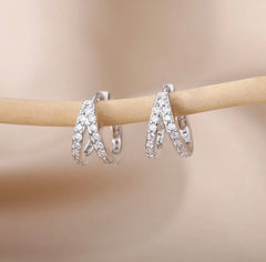 V-Shine Zirconia Hoops – Edelstahl Creolen mit Zirkonia
