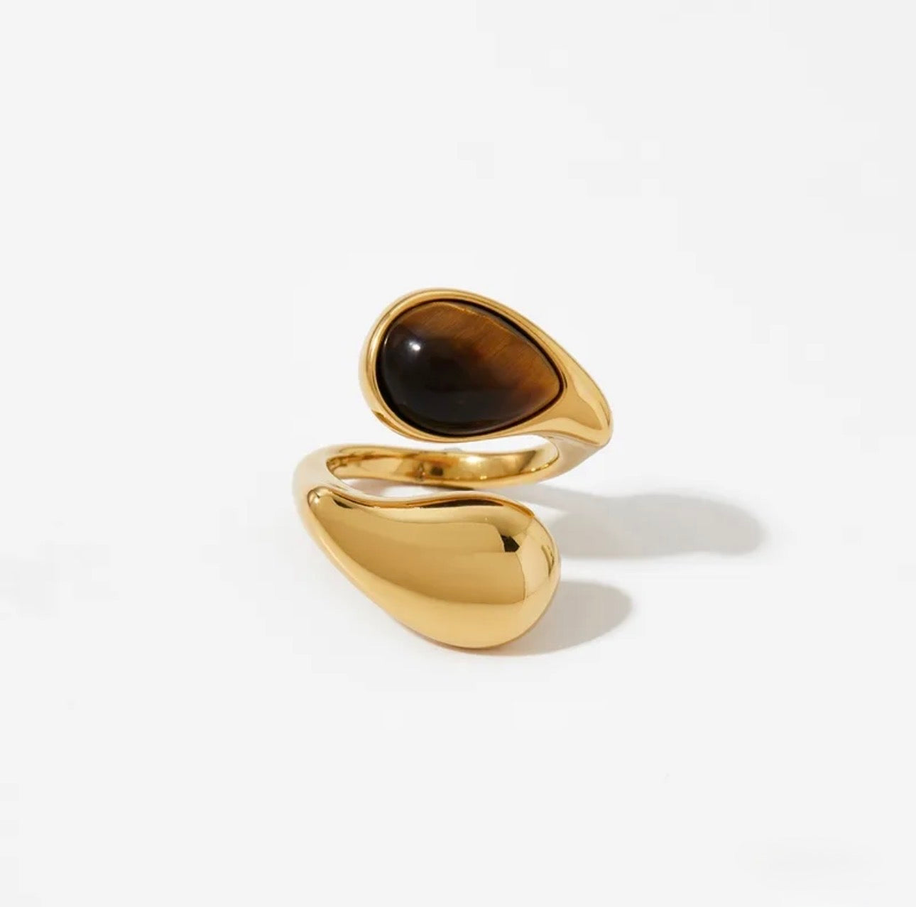 Fluid Shape Statement Ring – Organischer Edelstahlring