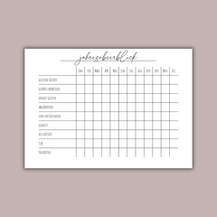 Jahresübersicht | Book Journal