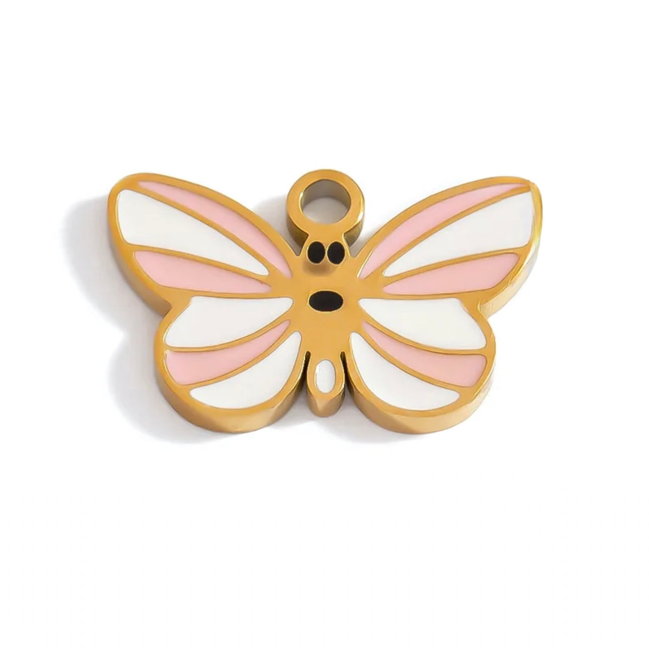 Butterfly Dreams – Schmetterling Anhänger in Rosa & Weiß