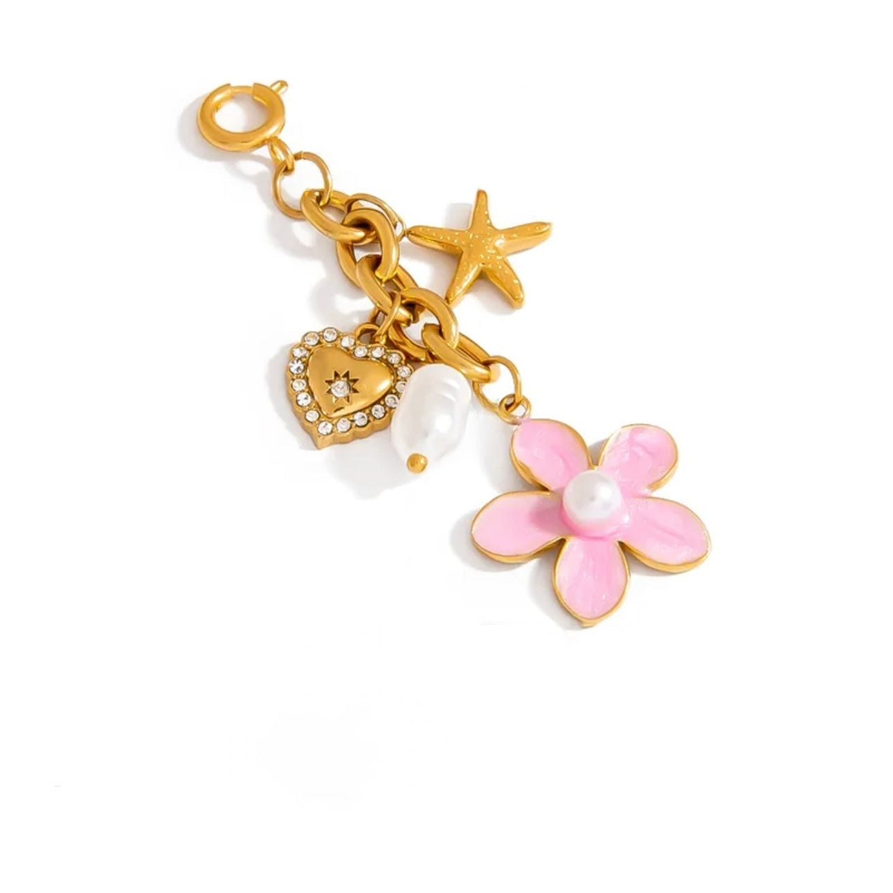Cherry Blossom – Charm Anhänger mit Schleife & Blüte