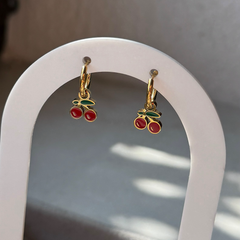 Cherry Bliss – Edelstahl-Ohrringe | Gold