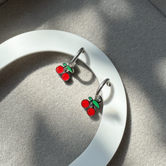 Cherry Bliss – Edelstahl-Ohrringe | Silber