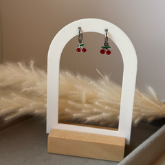 Cherry Bliss – Edelstahl-Ohrringe | Silber