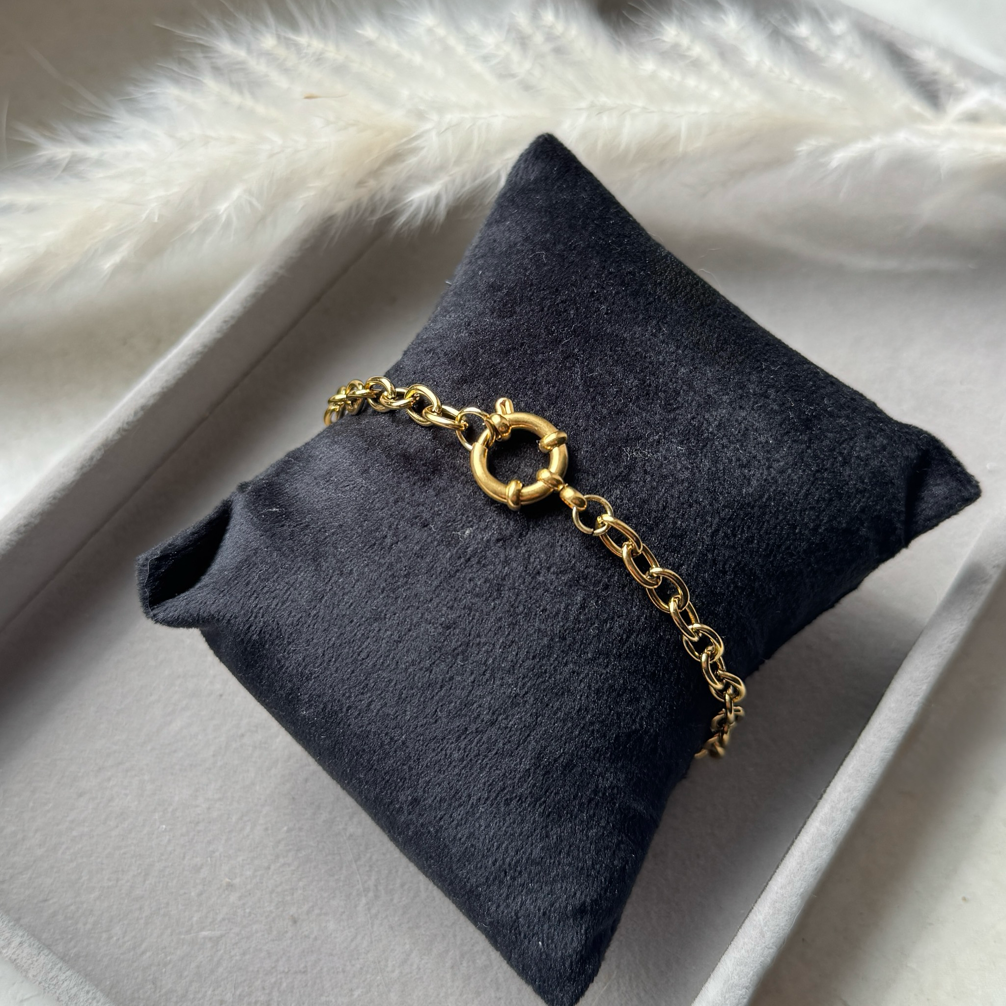 Golden Link Bracelet – Charm-Basis aus Edelstahl | Gold