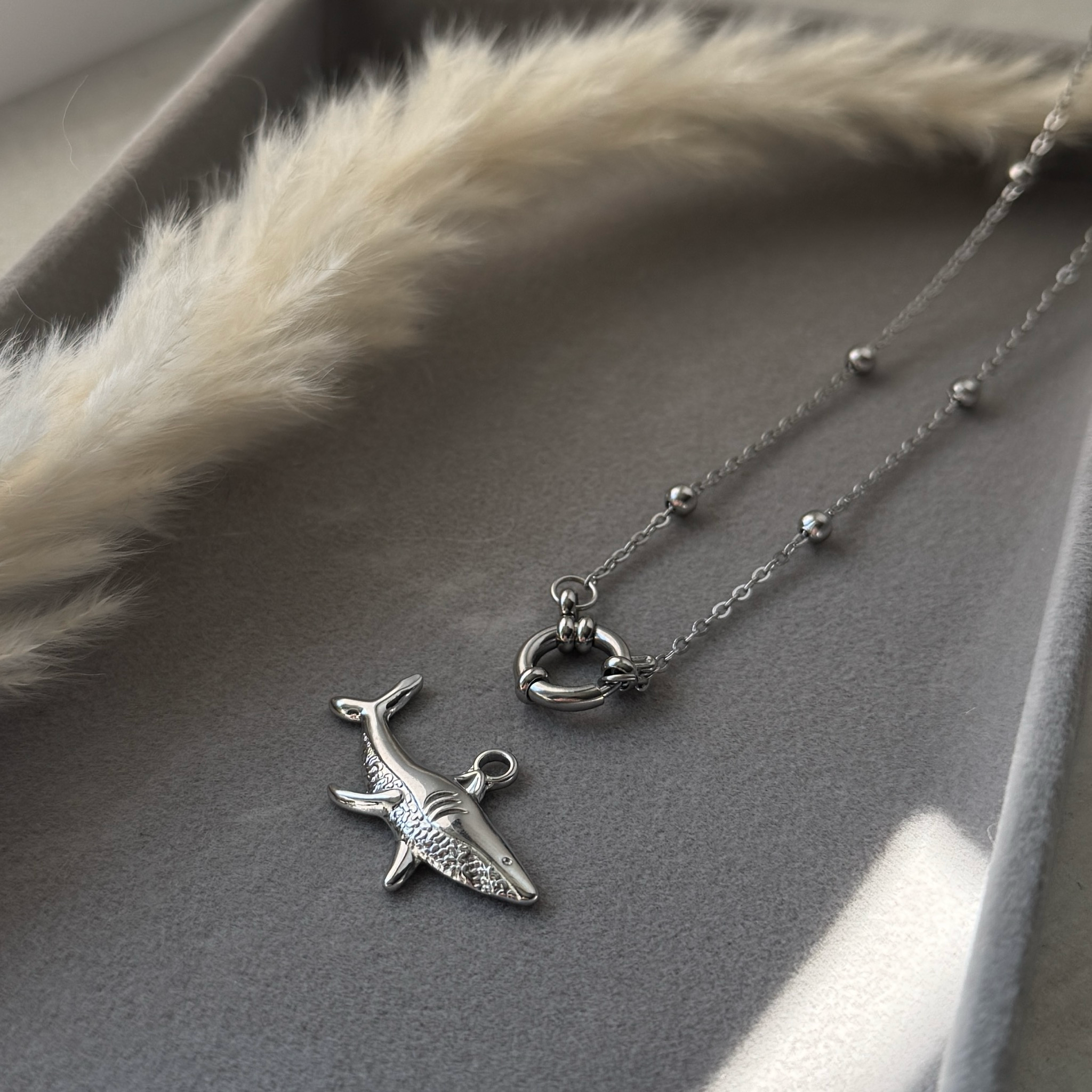 Shark Spirit – Hai-Anhänger aus Edelstahl | Silber
