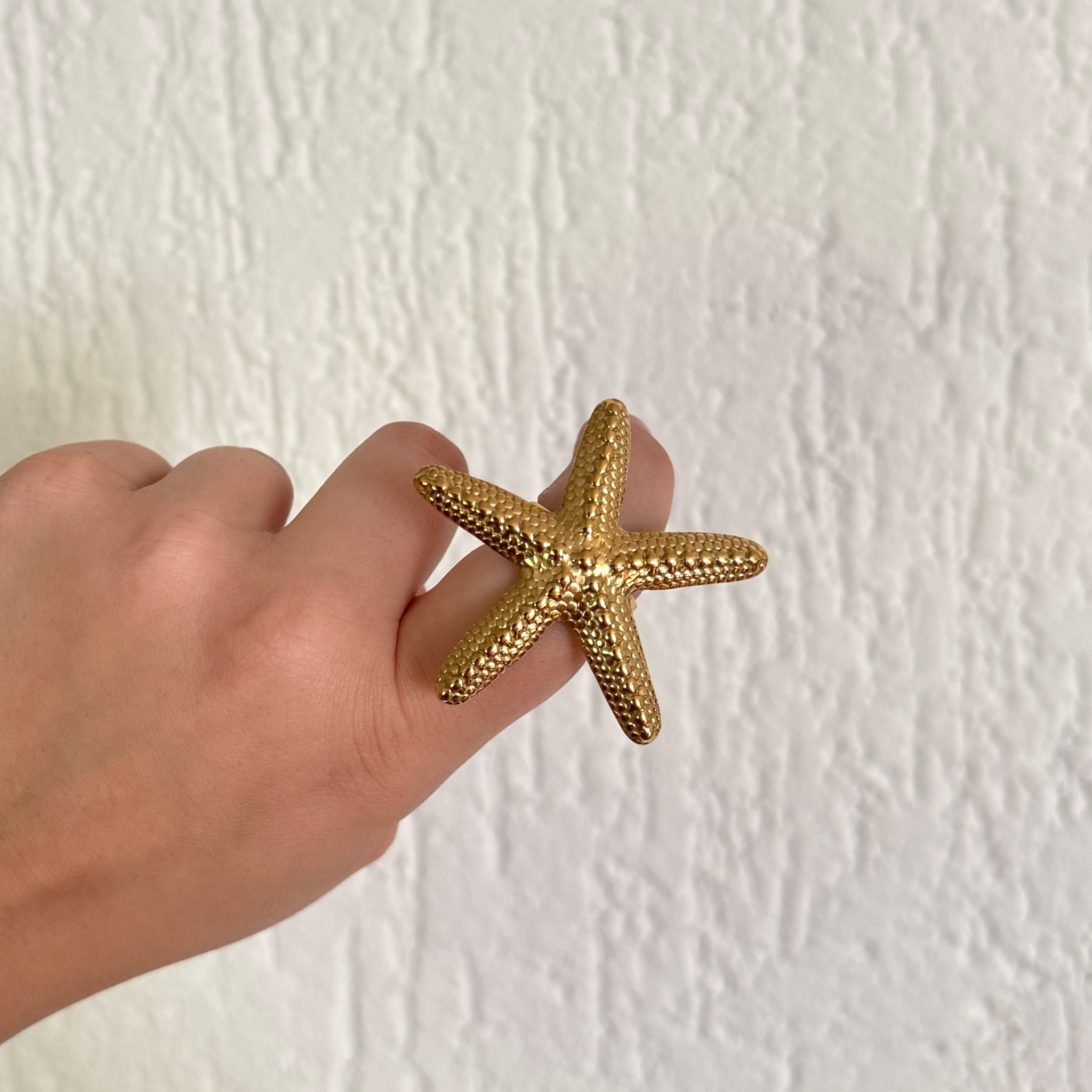 Starfish Treasure – XXL-Goldener Seestern-Ring