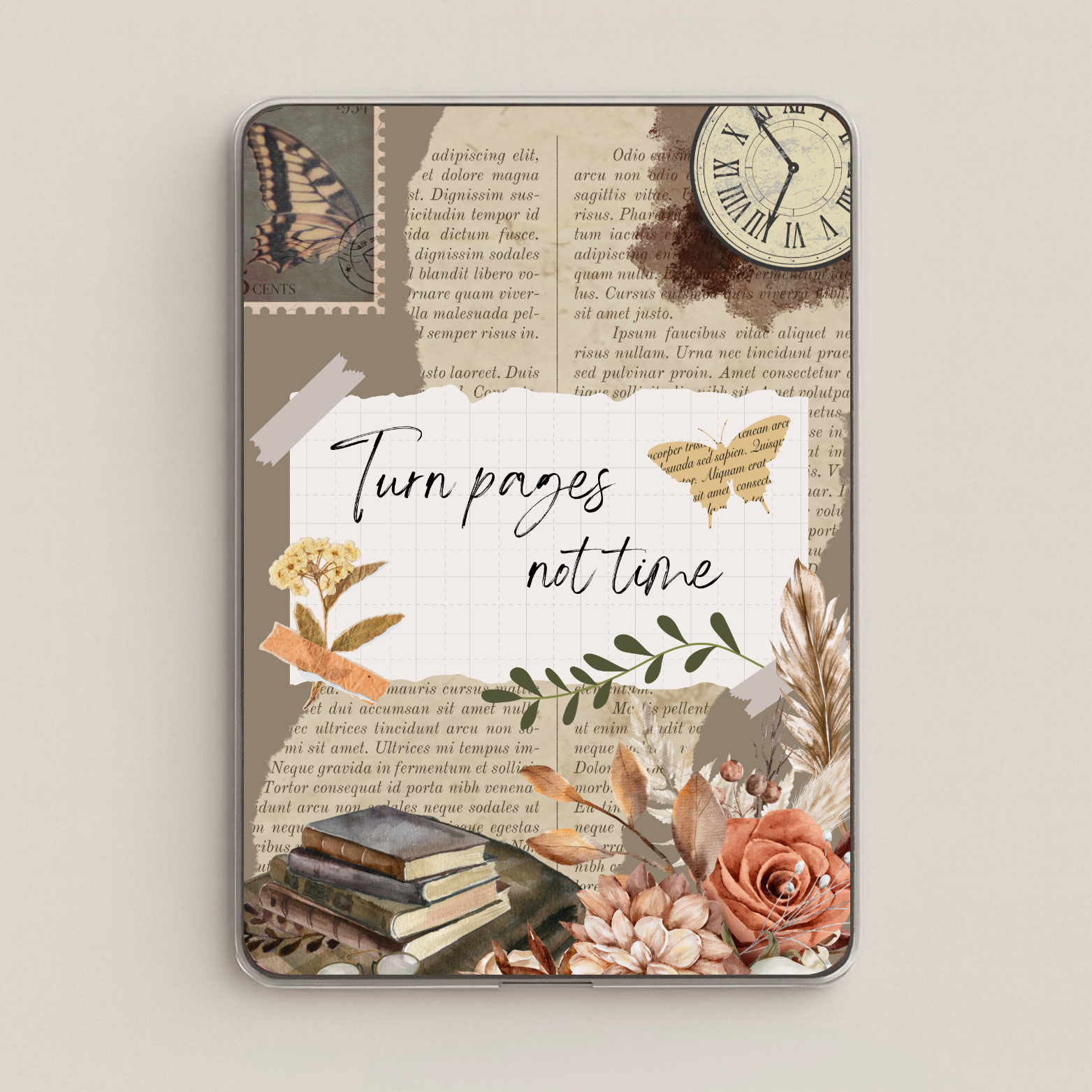 Turn Pages, Not Time – Vintage eReader Insert