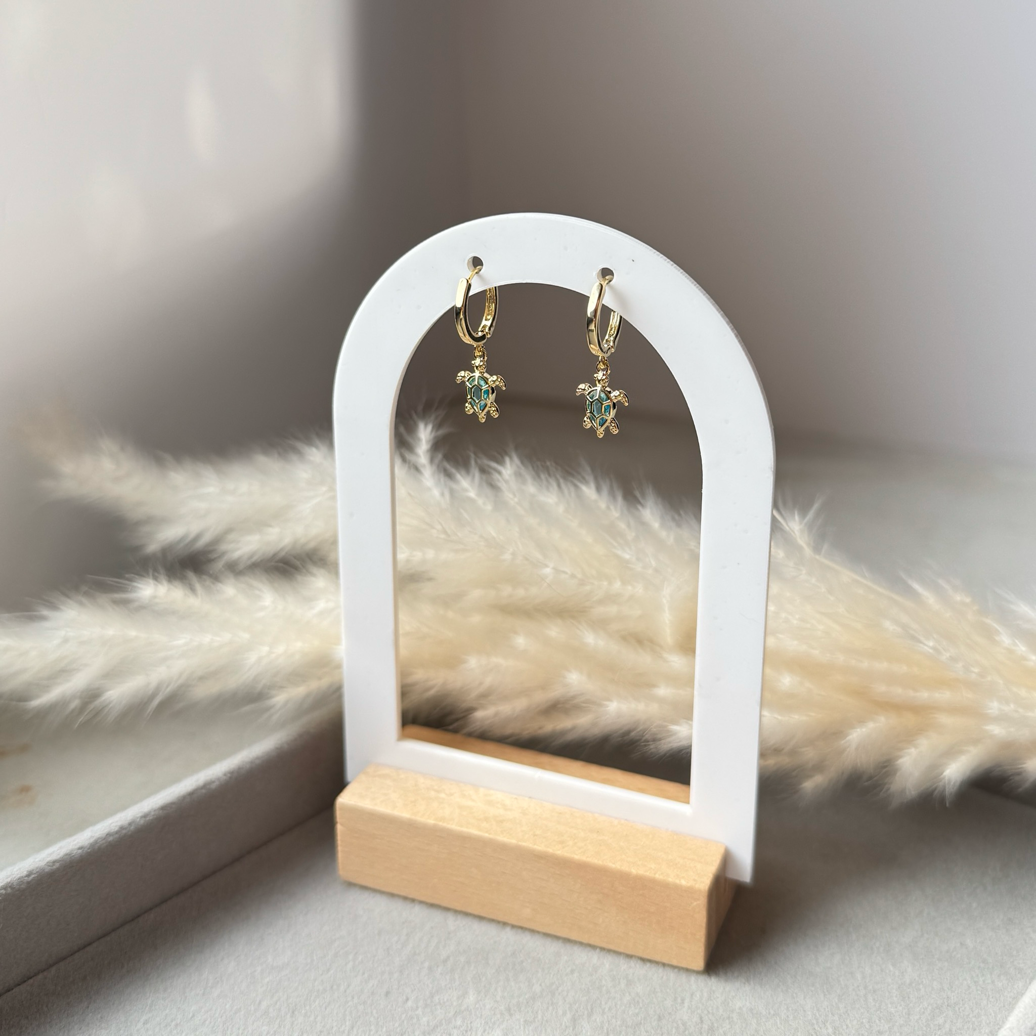 Turtle Dreams – Goldene Meeresschildkröten Creolen