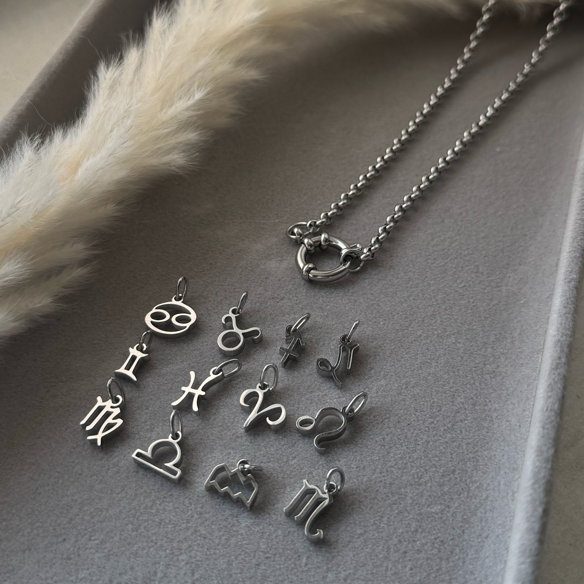 Zodiac Soul – Sternzeichen-Charm aus Edelstahl | Silber