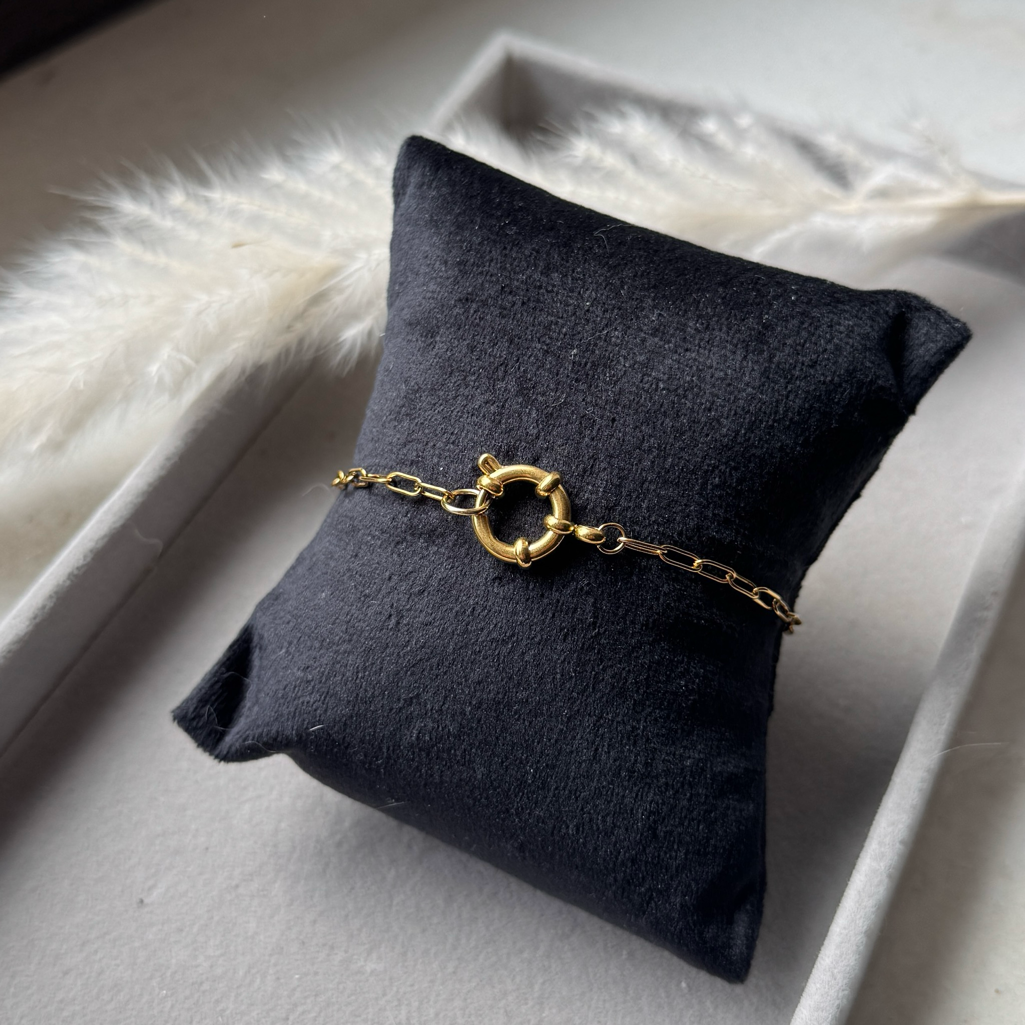 Link Luxe Bracelet - Charm-Basis für deine Charms | Edelstahl | Gold