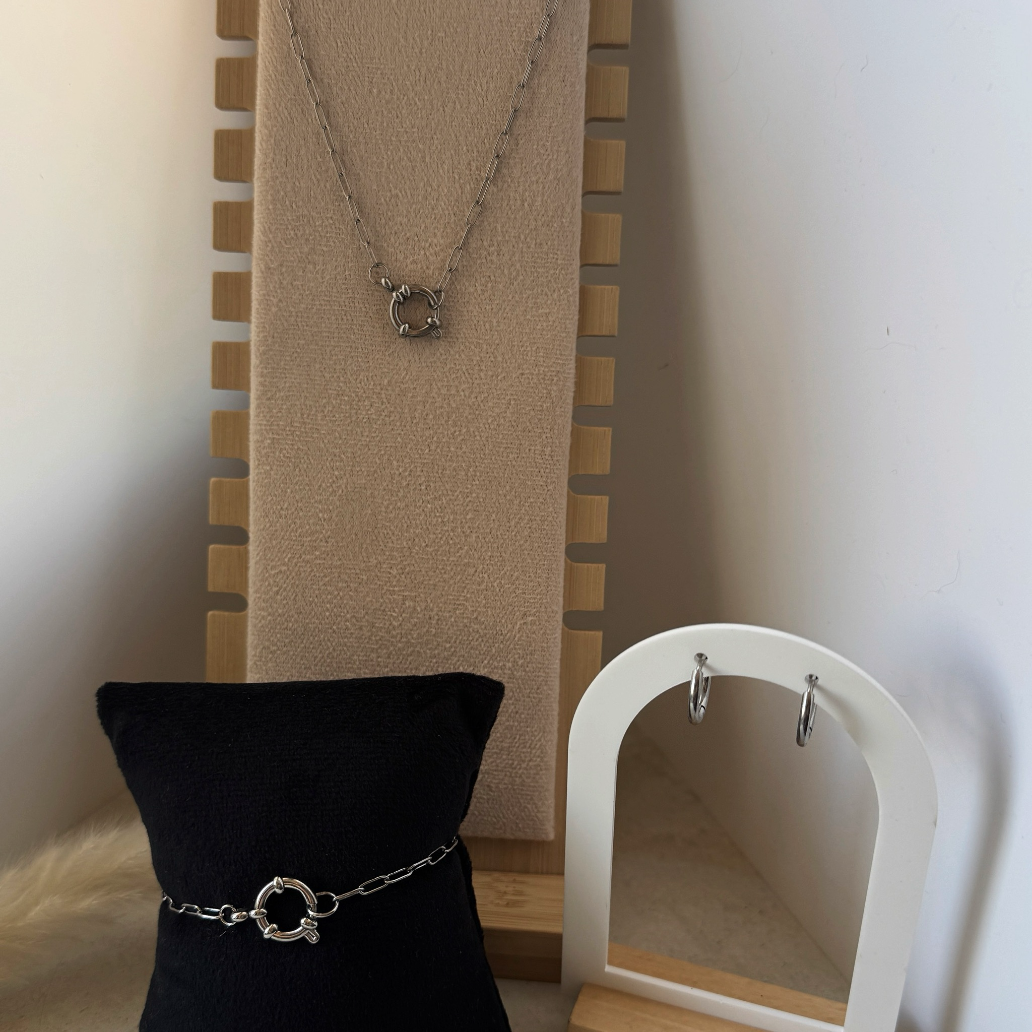 Link Luxe Set – Charm-Basis für deine Charms | Kette, Armband & Ohrringe | Edelstahl | Gold