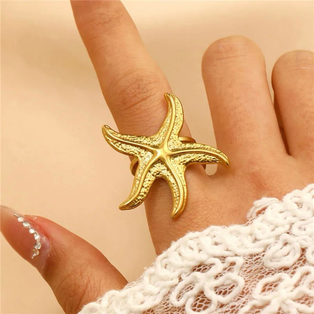 Nerina Star – XXL Seestern Statement Ring