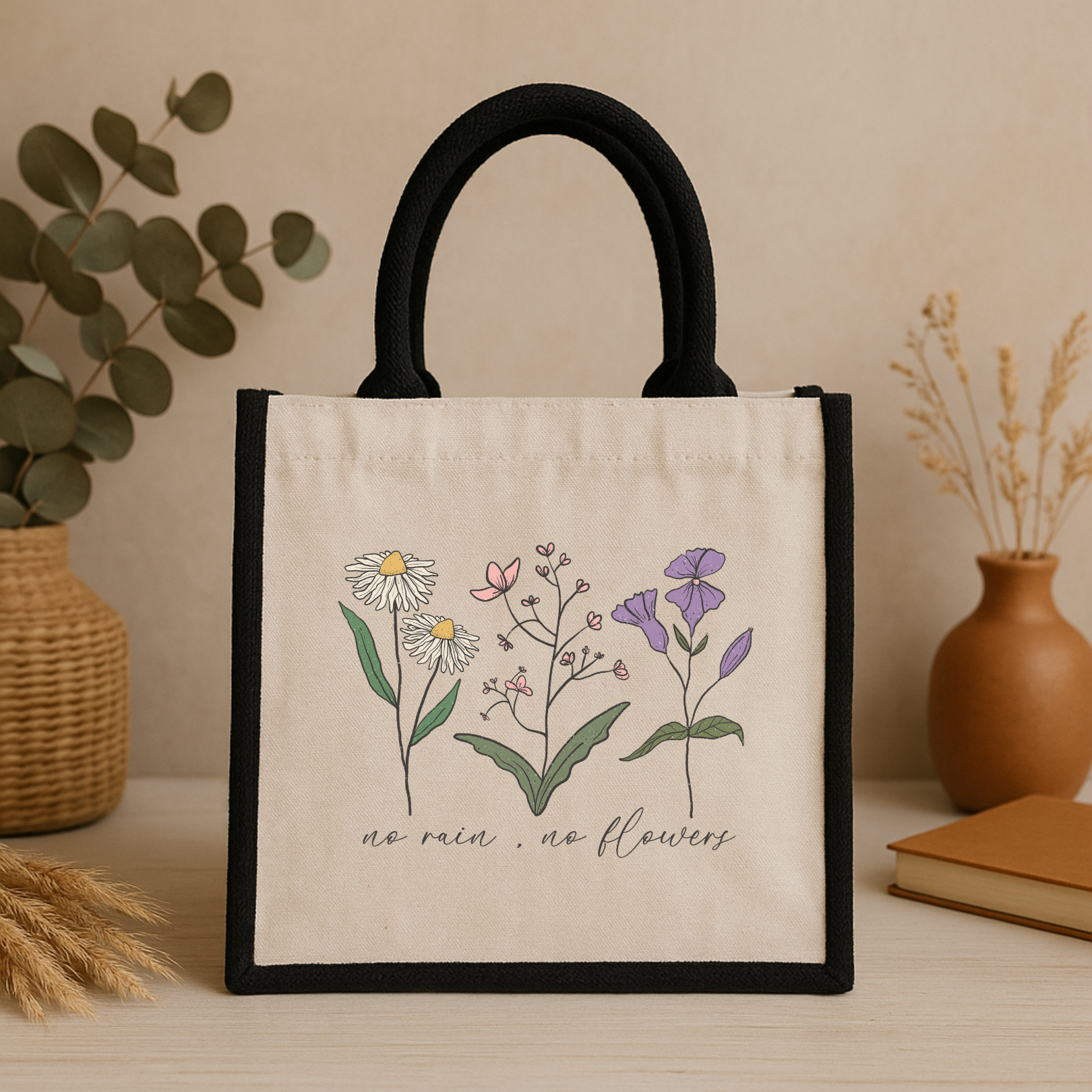 Show Yourself More Love – Stylische Jutetasche mit liebevoller Botschaft